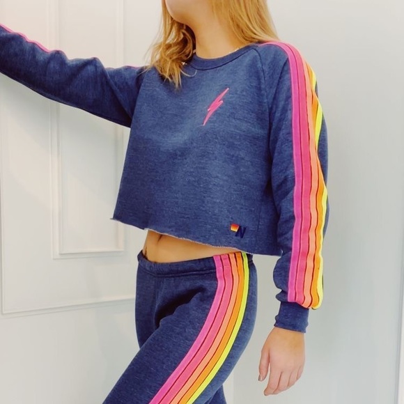 aviator nation cropped crewneck - Picture 7 of 7